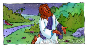 Jesus Prays on the Mount of Olives