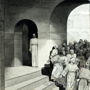 Jesus Slips Away From the Mob