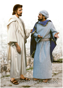 Jesus Speaking to Another Man
