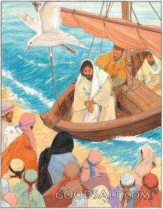 Jesus Teaches From a Boat