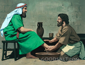 Jesus Washed His Friend's Feet