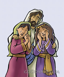 Jesus Weeps With Mary and Martha