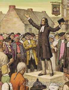 John Wesley Preaching in Streets