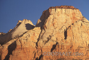 Sunlit Sandstone Cliffs in the Wilderness