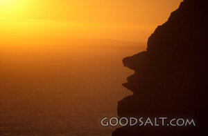 Sunset Over the Coastal Cliffs