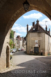 Cobblestone Street Beneath a Stone Arch