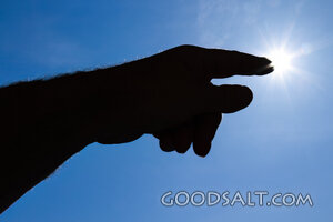 Hand Pointing Toward the Light