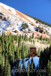 Mountain Refuge in Winter Pines