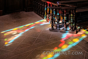 Sanctuary Light Through Stained Glass