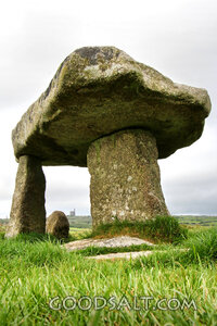 Ancient Stone Dolmen in the Grassland