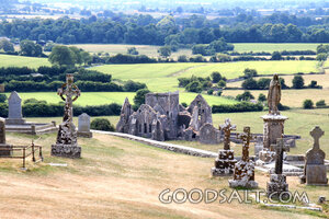 Celtic Crosses Above the Abbey Ruins