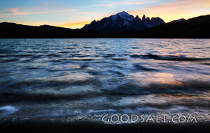Evening Waters Beneath the Mountains