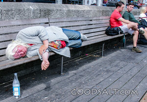 Sleeping on the City Bench