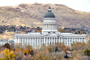 Utah State Capitol Beneath the Wasatch Hills