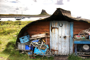 Harbor Hut by the Tidal Shore