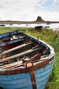 Weathered Boat on Holy Island Shore