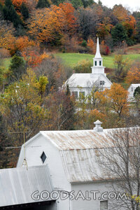 Autumn Church in the Hills