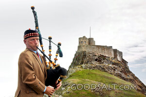 Highland Bagpiper at the Castle