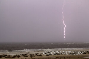 Lightning Over the Storming Sea