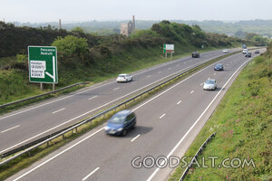 Cornwall Roadway Toward Penzance and Redruth