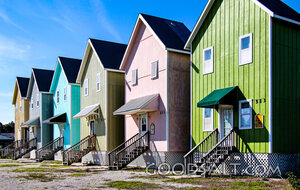Colorful Neighborhood Row Houses