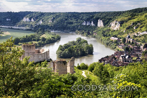 River Valley Beneath Castle Ruins