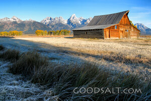 Mountain Homestead in Frosted Fields