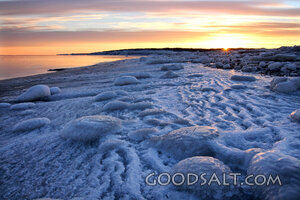 Frozen Shore at Daybreak