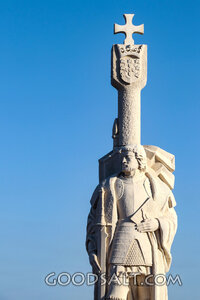 Christian Knight Beneath the Cross