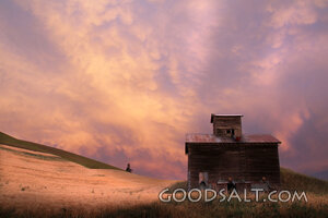 Harvest Barn Under Evening Glory