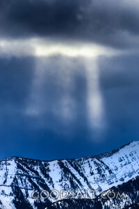 Light Breaking Over the Snowy Mountains