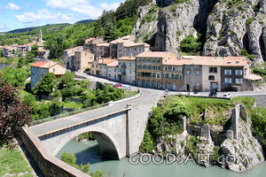 Church Village Beside the Mountain Gorge