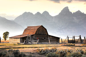 Mountain Homestead at Dawn
