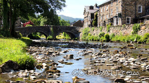 Stone Bridge Over a Village Stream