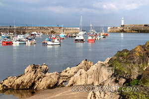 Harbor Lighthouse and Fishing Boats