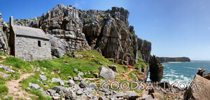 Stone Chapel on the Coastal Rock