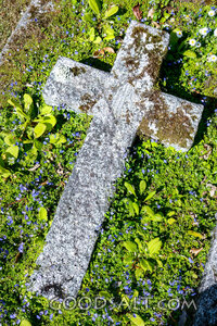 Weathered Cross Grave Marker