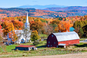Country Church in Autumn Valley