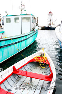 Harbor Boats by the Lighthouse