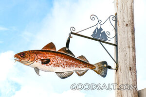 Fisher Sign with Sailboat Bracket