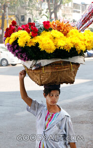 Flower Seller in the Street Market