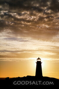 Lighthouse Under the Evening Sky