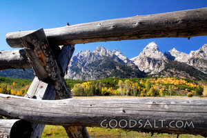 Mountain Majesty Beyond the Rustic Fence