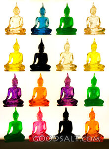 Rows of Seated Buddha Statues