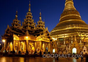 Golden Shwedagon Pagoda at Twilight