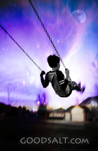 Child Swinging Beneath the Heavens