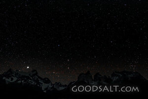 Heavens Over the Mountain Peaks