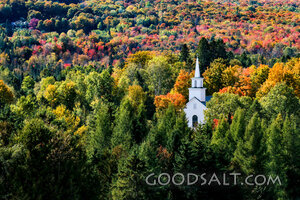 Autumn Church in the Hills