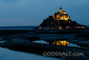 Mont Saint-Michel Abbey at Nightfall