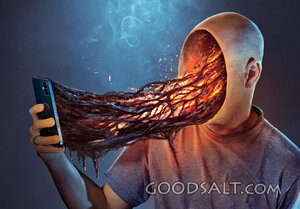 Junk coming out of a phone
